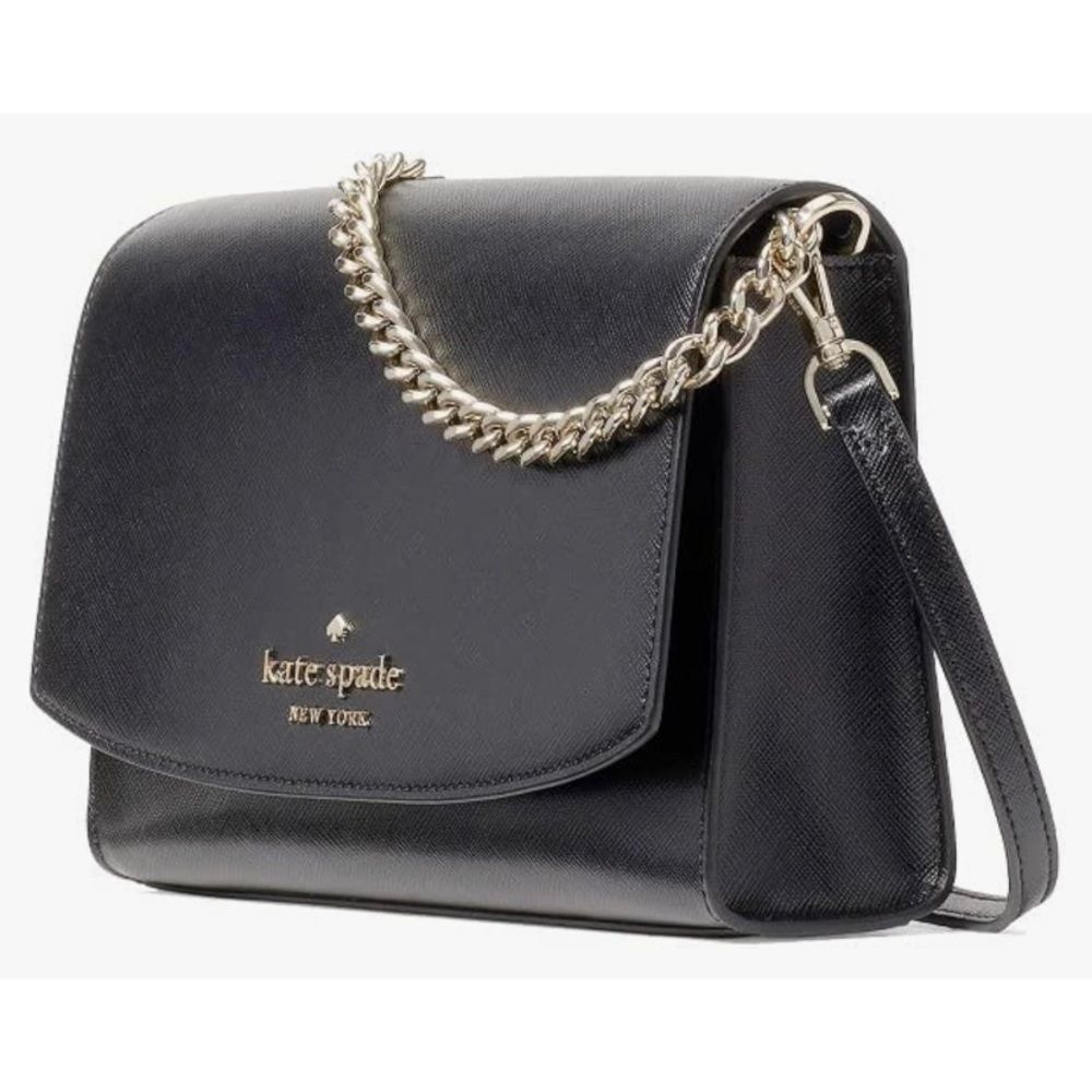 Kate Spade Carson black saffiano leather convertible shoulders crossbody bag NWT - Picture 2 of 11